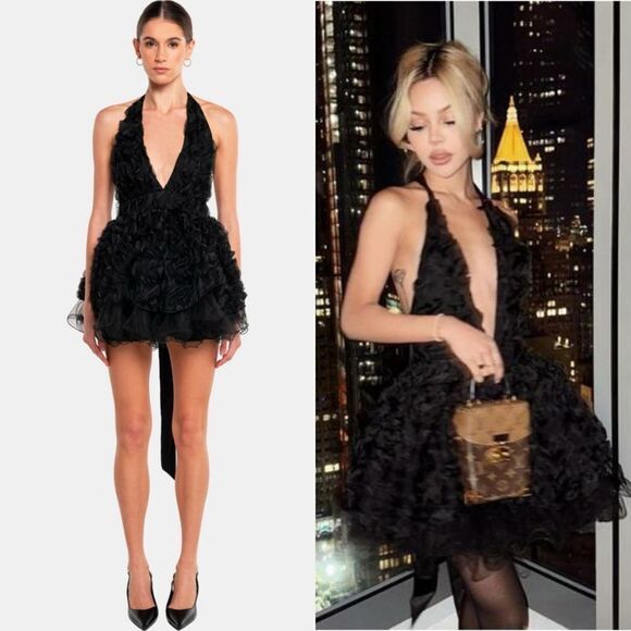 NWT Revolve Ow Collection Rosie Mini Black Dress Revolve Size XS - Picture 1 of 14